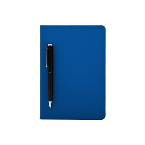 Подарочный набор с блокнотом С3, металлической ручкой и кружкой, синий