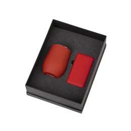 Подарочный набор с термокружкой и повербанком С2, 10000 mAh, красный