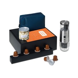 Подарочный набор «Re:y. Boost» с кофемашиной, капсулами и косметичкой