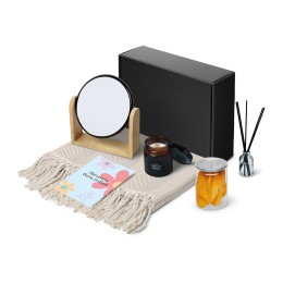 Подарочный набор «Re:f. Shelter»  с пледом, зеркалом, свечой и диффузором