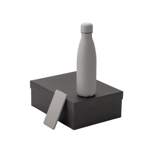 Подарочный набор с термобутылкой и повербанком С1, 5000 mAh, серый