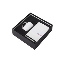 Подарочный набор с блокнотом С1, металлической ручкой и кружкой, белый