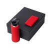 Подарочный набор с бутылкой для воды и повербанком С2, 10000 mAh, красный