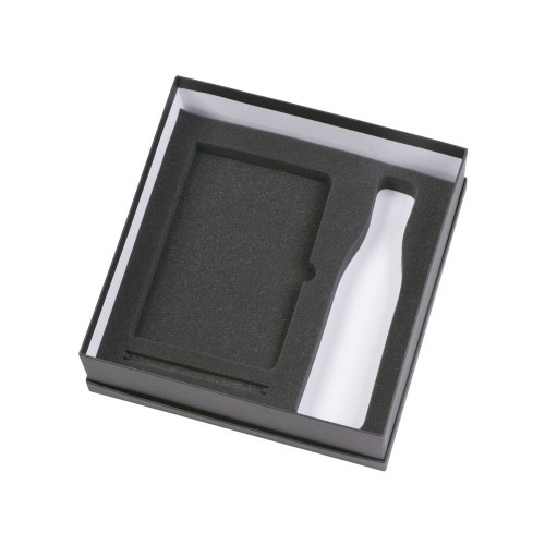 Подарочный набор c блокнотом C3, ручкой и термобутылкой, оранжевый