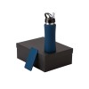 Подарочный набор с бутылкой для воды и повербанком С1, 5000 mAh, темно-синий