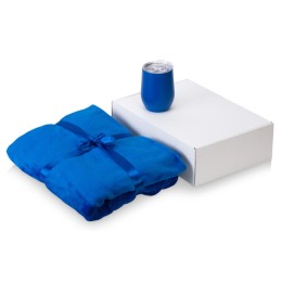 Подарочный набор «Dreamy hygge» 2.0 с пледом и термокружкой, синий