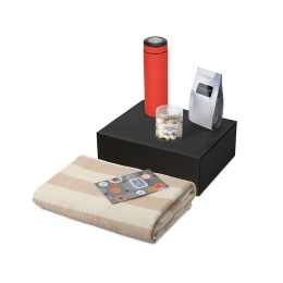 Подарочный набор «Re:y. Warm» с пледом, термосом и чаем