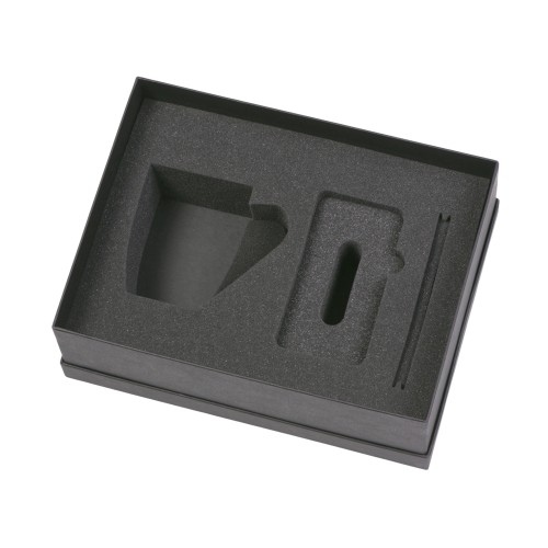 Подарочный набор c кружкой, пластиковой ручкой и повербанком С1, 5000 mAh, серый