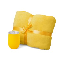 Подарочный набор «Dreamy hygge» 2.0 с пледом и термокружкой, желтый