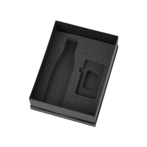 Подарочный набор с термобутылкой и повербанком С1, 5000 mAh, серый