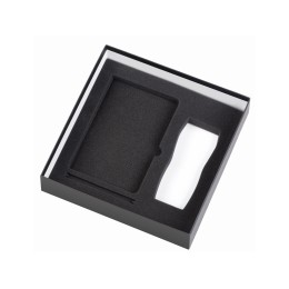 Подарочный набор с блокнотом С2, металлической ручкой и термокружкой, фиолетовый