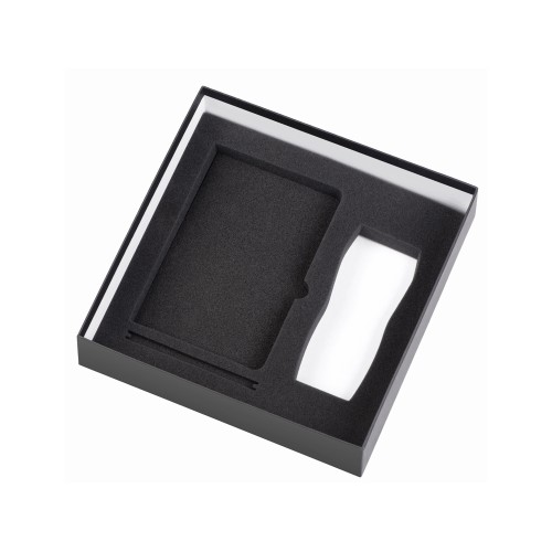 Подарочный набор с блокнотом С2, металлической ручкой и термокружкой, фиолетовый