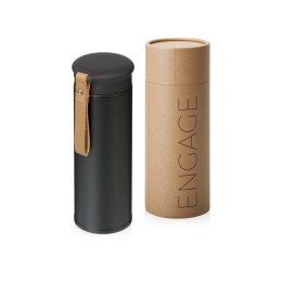 Подарочный набор с пледом, термосом "Cozy hygge" 2.0, черный