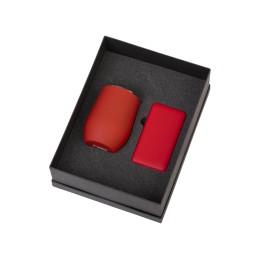 Подарочный набор с термокружкой и повербанком С1, 5000 mAh, красный