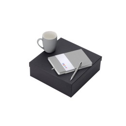 Подарочный набор с блокнотом С2, металлической ручкой и кружкой, серый