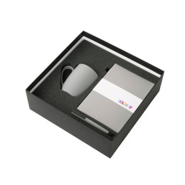 Подарочный набор c блокнотом C2, ручкой и кружкой, серый