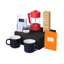 Подарочный набор «Re:y. Together»  с френчпрессом, кружками и дженгой