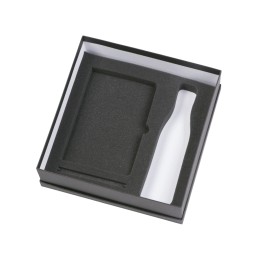 Подарочный набор с блокнотом С1, металлической ручкой и термобутылкой, красный