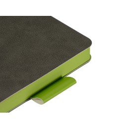 Ежедневник А5 датированный "Boston" 2027, серый с салатовым обрезом