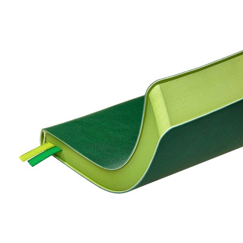 Ежедневник А5 датированный "Boston" 2027, зеленый с салатовым обрезом