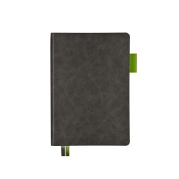 Ежедневник А5 датированный "Boston" 2027, серый с салатовым обрезом
