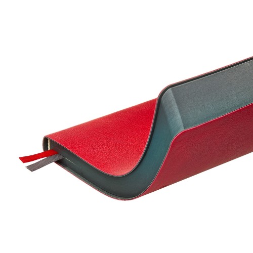 Ежедневник А5 датированный "Boston" 2027, красный с серым обрезом