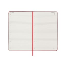 Записная книжка 12 месяцев на 2024 год, в твердой обложке, красный, Large, 13х21