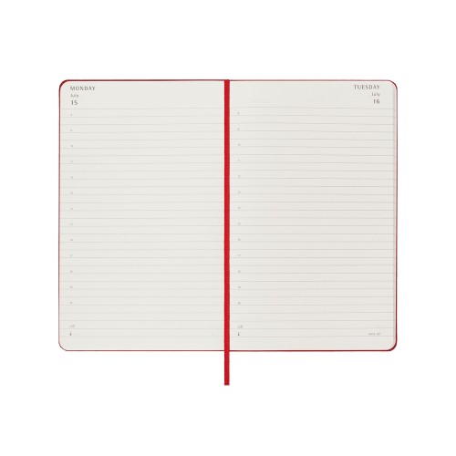 Записная книжка 12 месяцев на 2024 год, в твердой обложке, красный, Large, 13х21