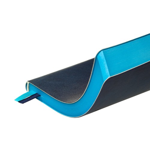 Ежедневник А5 датированный "Boston" 2027, темно-синий с голубым обрезом