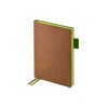 Ежедневник А5 датированный "Boston" 2027, коричневый с салатовым обрезом
