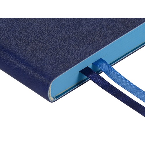 Ежедневник А5 датированный "Boston" 2027, синий с голубым обрезом