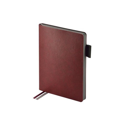 Ежедневник А5 датированный "Boston" 2027, бордовый с серым обрезом