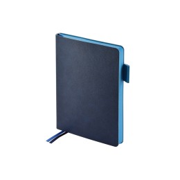 Ежедневник А5 датированный "Boston" 2027, темно-синий с голубым обрезом