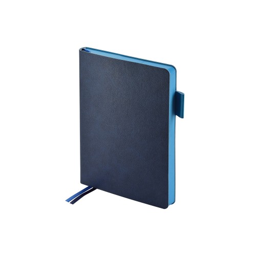 Ежедневник А5 датированный "Boston" 2027, темно-синий с голубым обрезом
