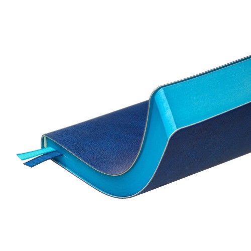 Ежедневник А5 датированный "Boston" 2027, синий с голубым обрезом