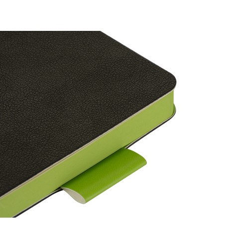 Ежедневник А5 датированный "Boston" 2027, черный с салатовым обрезом