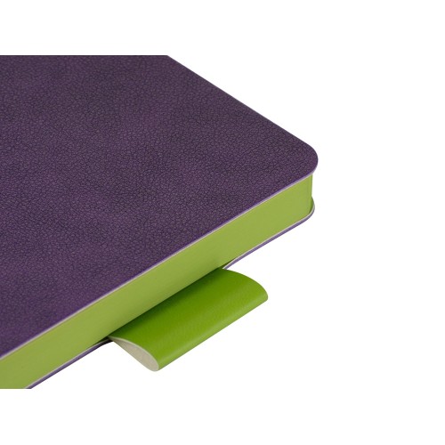 Ежедневник А5 датированный "Boston" 2027, фиолетовый с салатовым обрезом