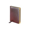 Ежедневник А5 полудатированный «Imperium», коричневый (уголки и срез золото)