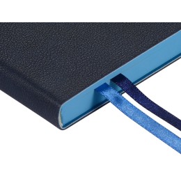 Ежедневник А5 датированный "Boston" 2027, темно-синий с голубым обрезом