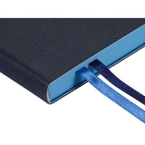 Ежедневник А5 датированный "Boston" 2027, темно-синий с голубым обрезом