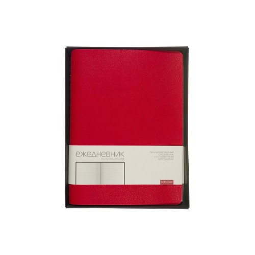 Ежедневник полудатированный А5 "Orbit", красный
