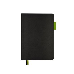 Ежедневник А5 датированный "Boston" 2027, черный с салатовым обрезом