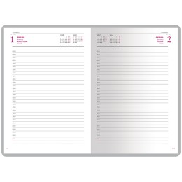 Ежедневник А5 датированный «Velvet» 2026, серый