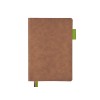 Ежедневник А5 датированный "Boston" 2027, коричневый с салатовым обрезом