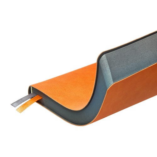 Ежедневник А5 датированный "Boston" 2027, оранжевый с серым обрезом