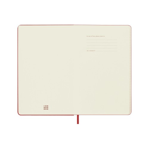 Записная книжка 12 месяцев на 2024 год, в твердой обложке, красный, Large, 13х21