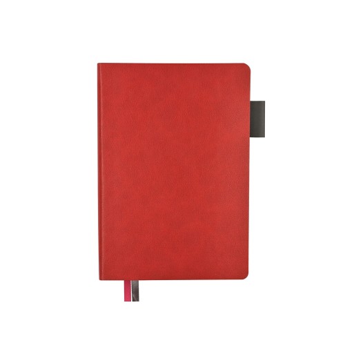 Ежедневник А5 датированный "Boston" 2027, красный с серым обрезом