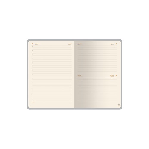 Ежедневник А5 датированный "Boston" 2027, морская волна с серым обрезом