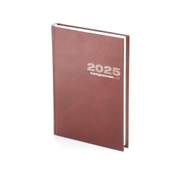 Ежедневник А5 датированный «Бумвинил» 2025, коричневый