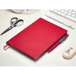 Ежедневник А5 датированный "Boston" 2027, красный с серым обрезом
